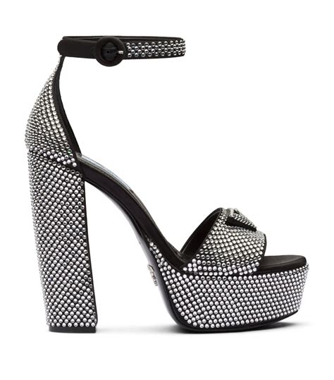 prada crystal platform sandals.